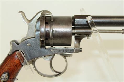 11mm Antique Belgian Pinfire Revolver Circa 1860
