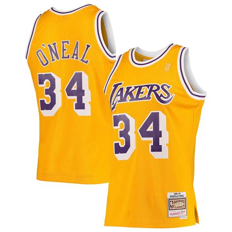 Shaquille O'Neal Los Angeles Lakers Mitchell & Ness Hardwood Classics