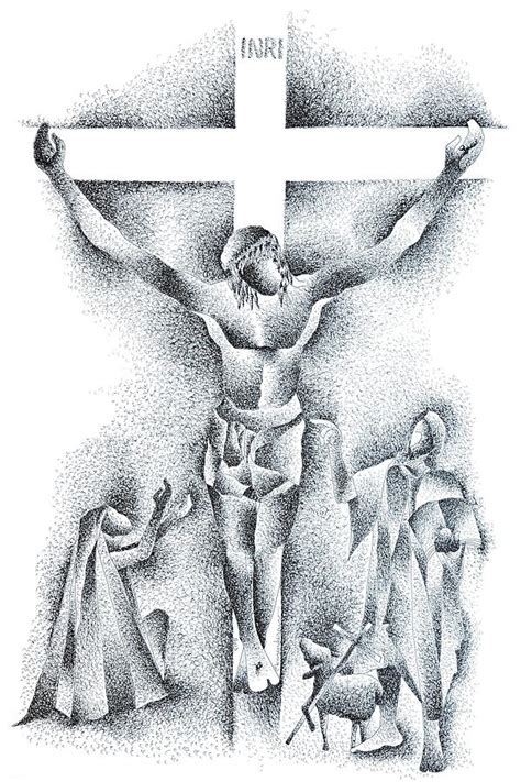 Jesus Christ Crucifixtion Drawing Drawing By Murugenderan S