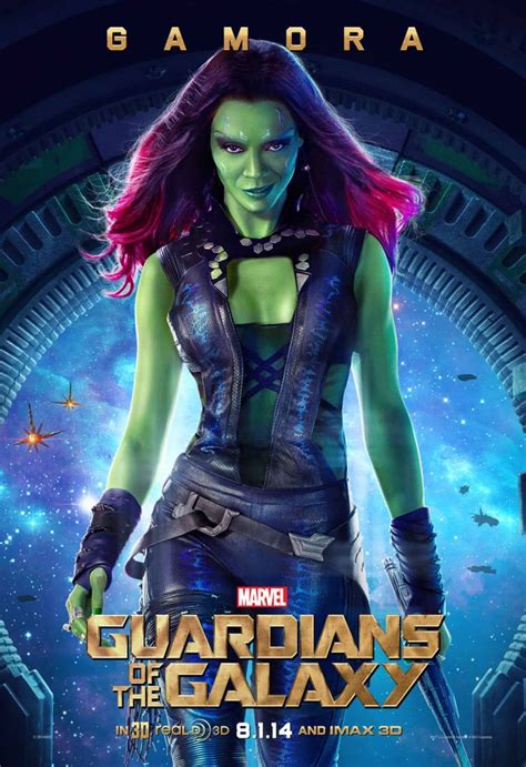 Zoe Saldana As Gamora Guardians Of The Galaxy Posters Popsugar
