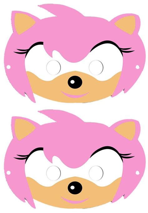Máscara Amy Rose Sonic Em 2019 Amy Rose Festa Sonic E Sonic Boom