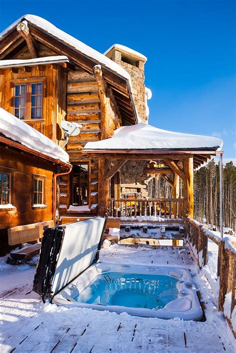 Hot Tub In Winter Gallatin Lodge 152 The Yellowstone Club Big Sky Montana House In The