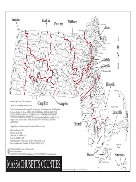 Massachusetts County Map Pdf