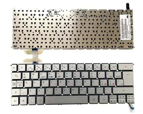 New Genuine Nordic Scandinavian Silver Keyboard For Acer Aspire S7 391