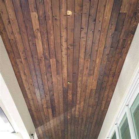 Tongue and groove siding can be installed horizontally or vertically. Tongue and Groove Cedar Ceiling - RYOBI Nation Projects