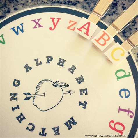 printable alphabet matching wheel arrows applesauce