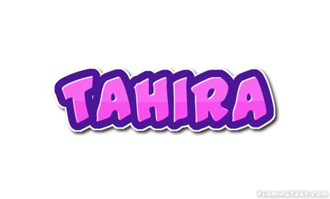 tahira logo free name design tool von flaming text