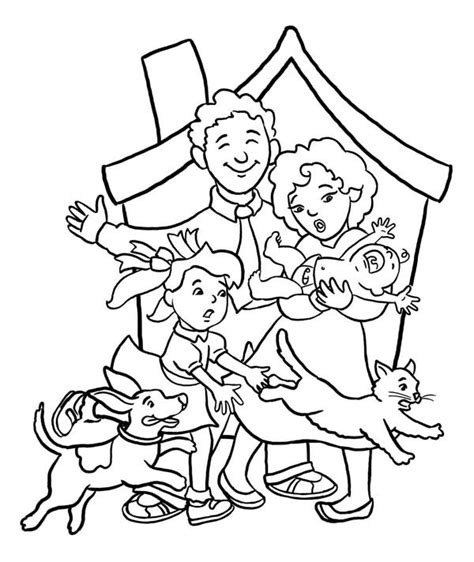 All Family Member Coloring Page : Coloring Sky