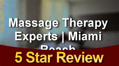 Massage Therapy Experts Massage Therapist Miami Beach Miami Beach Fl