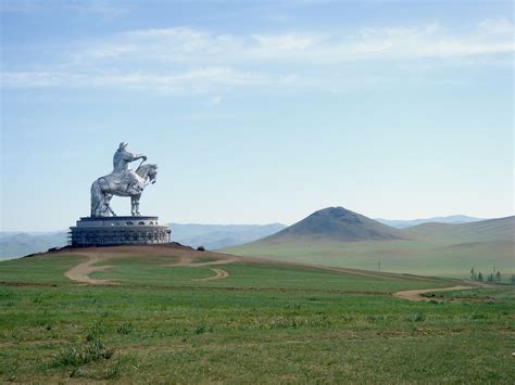 Genghis Khan Statue On The Mongolian Steepes Imgur