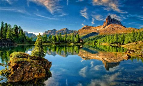Lake Mountain Sky Reflection Desktop Wallpapers High Resolution