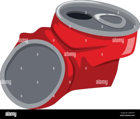 Red Can Being Crushed Stock Vector Image And Art Alamy