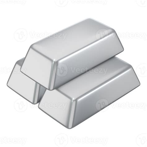 Silver Bars Icon 3d Illustration 28014442 Png