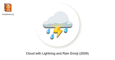 ⛈️ Cloud With Lightning And Rain Emoji 📕 Emojiguide