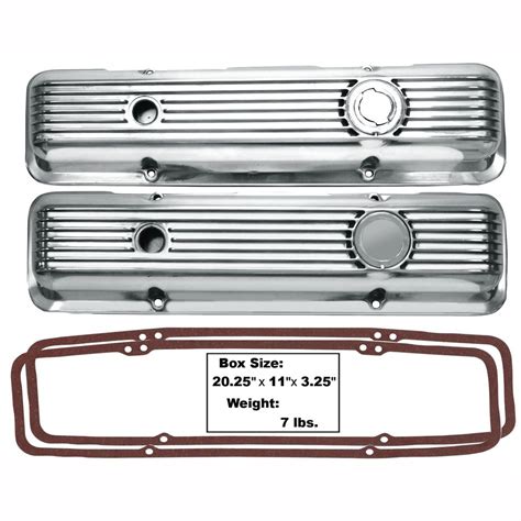 Small Block Lt1 Style Polished Aluminum Valve Covers
