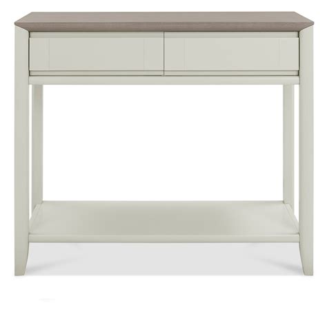 Bergen Grey Washed Oak And Soft Grey Console Table With Drawers Bentley