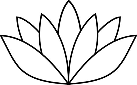 Lotus Flower Outline Clip Art At Vector Clip Art Online