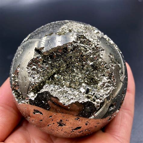 739g Rare Natural Pyrite Ball Outstanding Pyrite Sphere Etsy