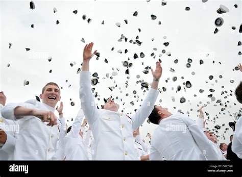 Us Naval Academy Graduates Toss Their Hats Following The Class Of 2013