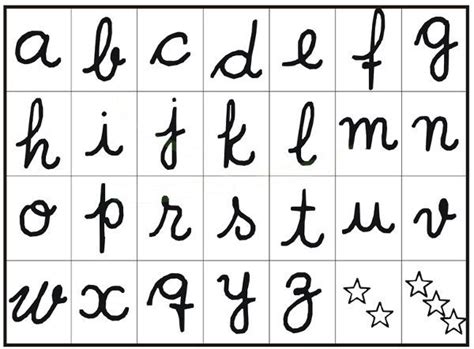 Imágenes de abecedario en cursiva Imágenes