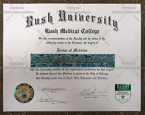 Rush University Fake Md Diploma Rush Medical College Fake Degree