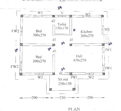 Monsterhouseplans.com offers 29,000 house plans from top designers. 600 Sq Ft 2BHK Traditional Style House and Plan at 3 Cent ...