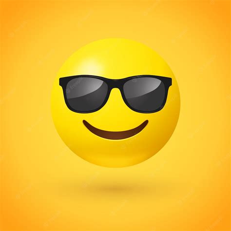 Premium Vector Smiling Face With Sunglasses Emoji