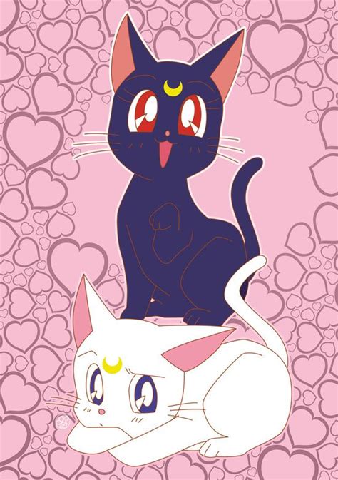 Luna And Artemis Art Print By Trigun29 Sailor Moon Wallpaper Sailor