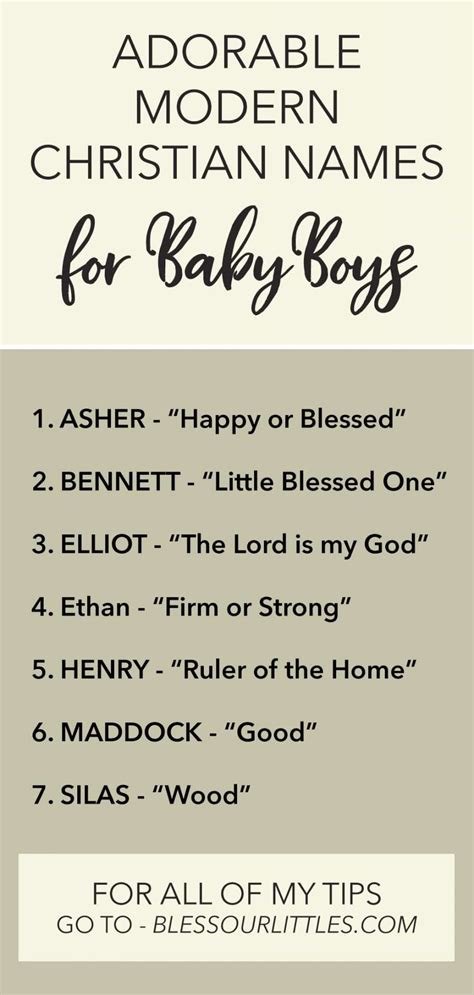 65 Modern Christian Baby Names Double Names You Will Love Bless Our