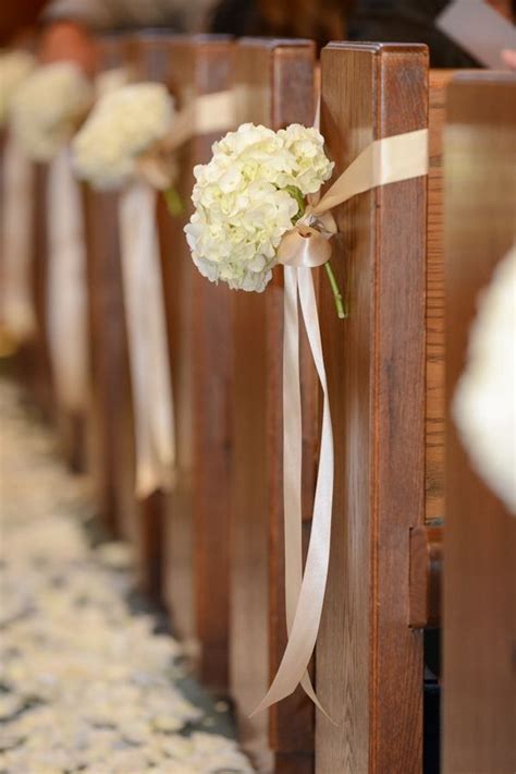 Image Result For Pew Decor Single White Rose Wedding Church Aisle
