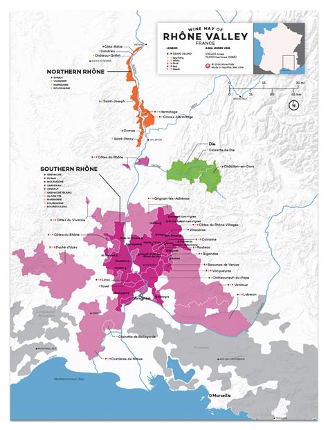 Guide To Cotes Du Rhone Wine And Châteauneuf Du Pape Wine Map Wine