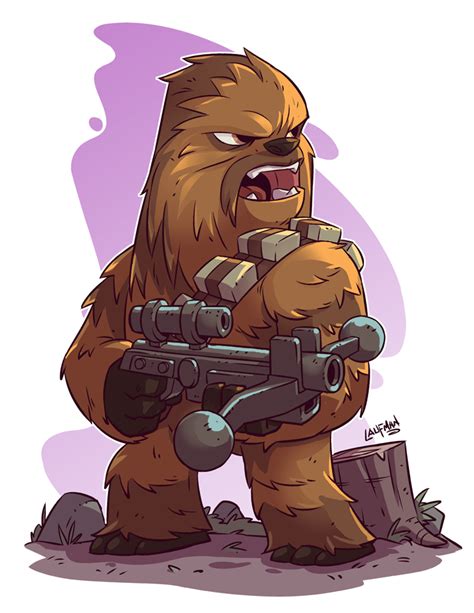Chibi Chewie By Dereklaufman On Deviantart Star Wars Cartoon Star