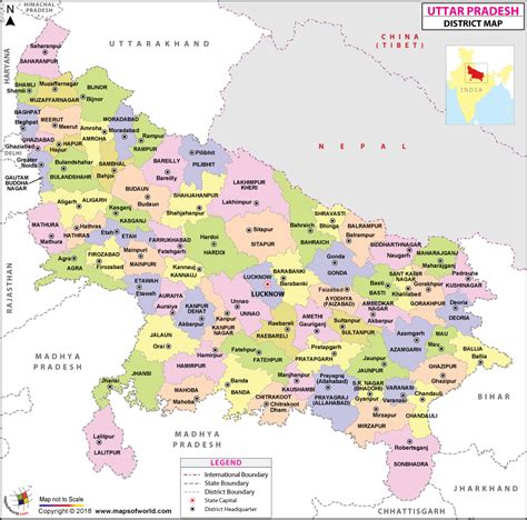 Up Map Districts In Uttar Pradesh