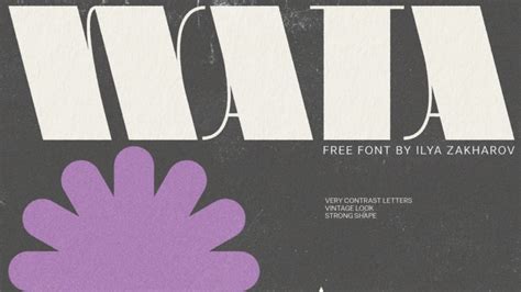 Wata Free Font · Pinspiry Poster Fonts Free Font Fonts