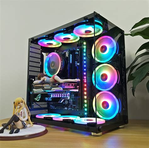 Gaming Pc Case With Tempered Glass Side Panel