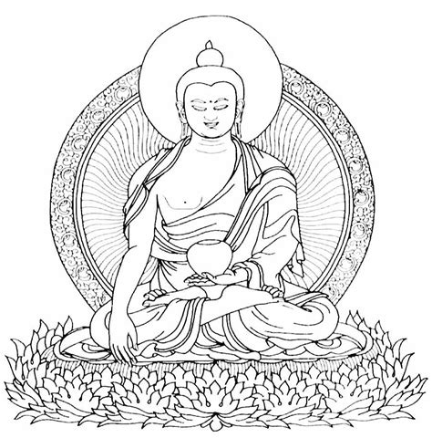 Coloring Pages Of Buddha Coloring Home