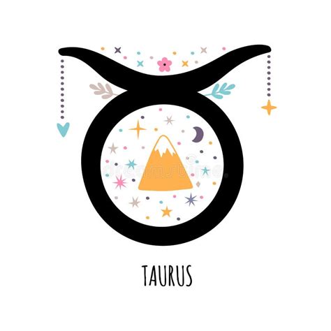 Taurus Zodiac Sign Astrological Horoscope Signs On White Background