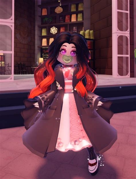 Royale High Nezuko Costplay Aesthetic Roblox Royale High Outfits