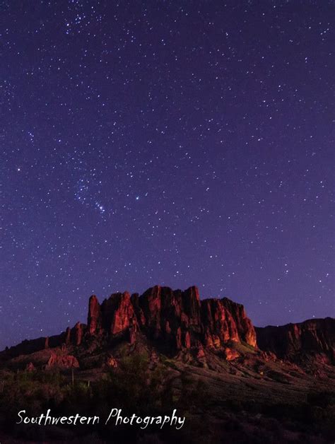 Starry Night Over The Superstition Mountains Superstition Mountains