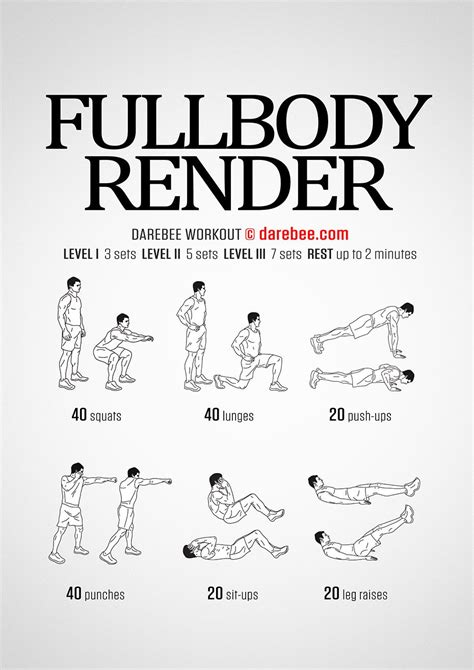 Fullbody Render Workout Neilareydarebee Pinterest Workout Body Workouts And Healthy Living