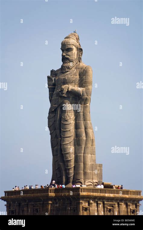 Thiruvalluvar Statue Kanyakumari Tamil Nadu India Stock Photo