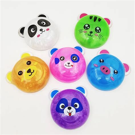 New Arrival 6pcs Diy Colorful Animals Slime 8cm Crystal Mud Putty