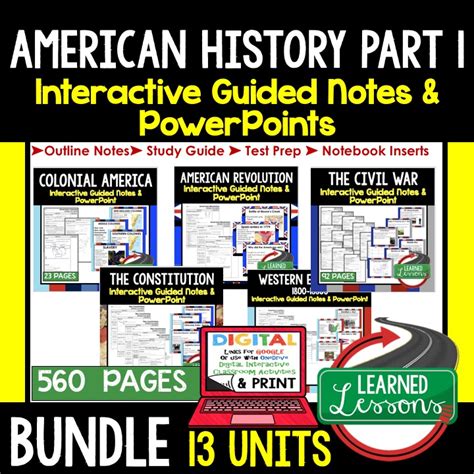 Early American History Guided Notes And Powerpoints For A Flipped