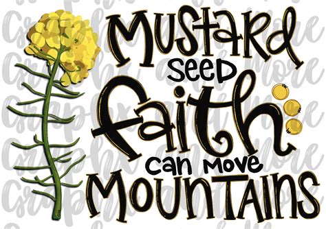 Mustard Seed Faith Png Sublimation Design Hand Drawn Etsy