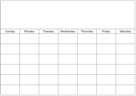 Monthly Blank Calendar Page Custom Calendar Maker Blank Calendar