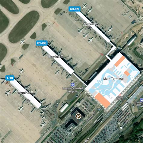 London Stansted Airport Stn Main Terminal Map