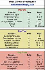 Pictures of Simple Weight Lifting Routine