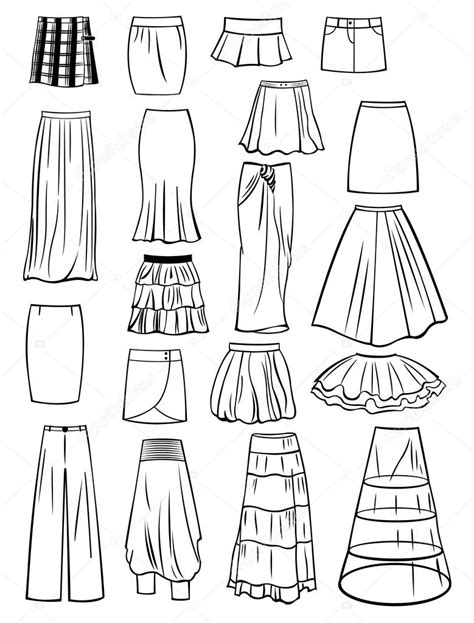 Set Of Skirts — Stock Vector © Sibiryanka 38240183
