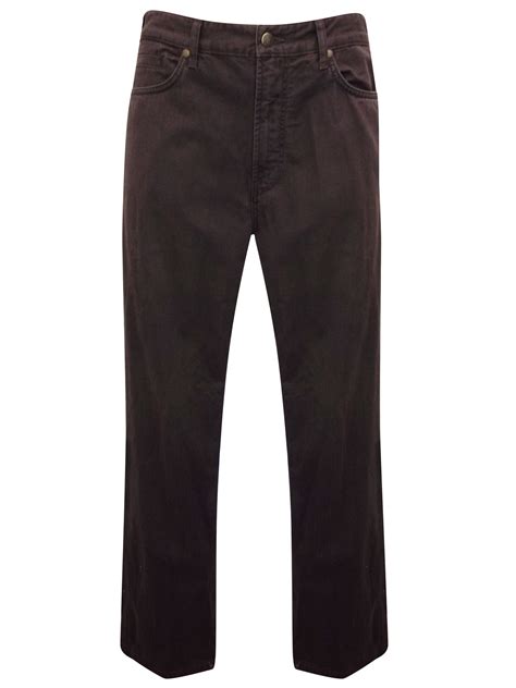 Marks And Spencer Mand5 Chocolate Cotton Rich Straight Leg Trousers