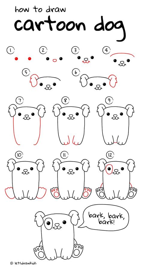 | how to draw cartoon faces step by. How to draw cartoon dog. Easy drawing, step by step ...